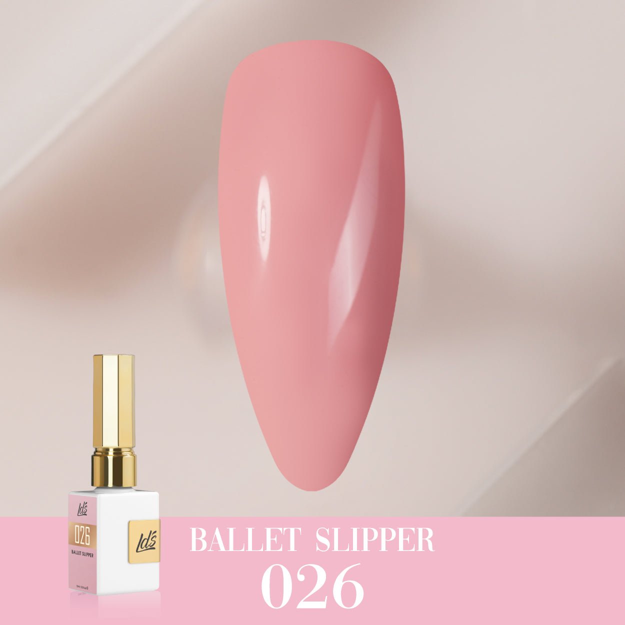 LDS Color Craze Gel Nail Polish - 026 Ballet Slipper - 0.5oz - DTK Nail Supply
