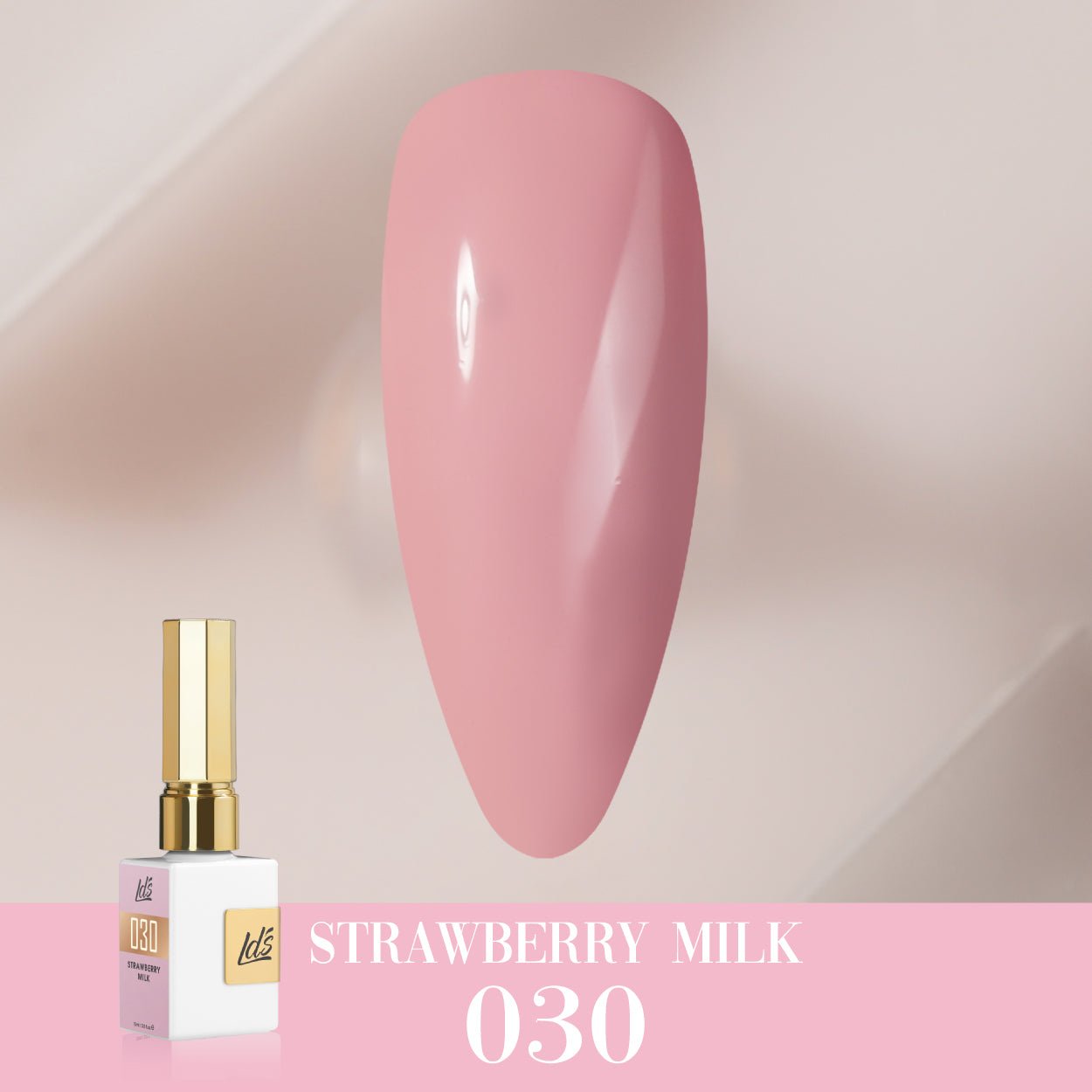 LDS Color Craze Gel Nail Polish - 030 Strawberry Milk - 0.5oz - DTK Nail Supply