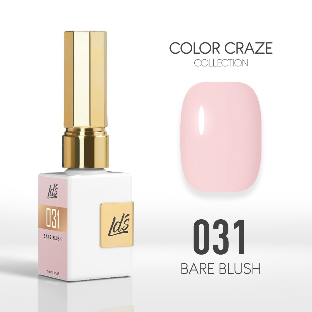 LDS Color Craze Gel Nail Polish - 031 Bare Blush - 0.5oz - DTK Nail Supply