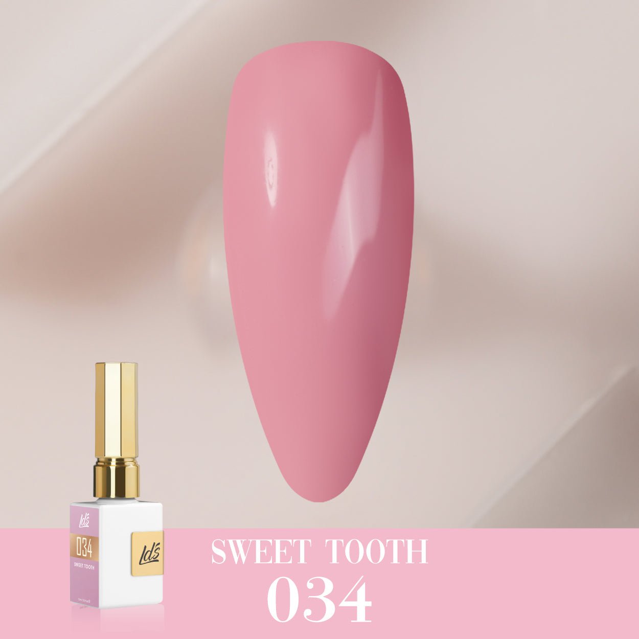 LDS Color Craze Gel Nail Polish - 034 Sweet Tooth - 0.5oz - DTK Nail Supply