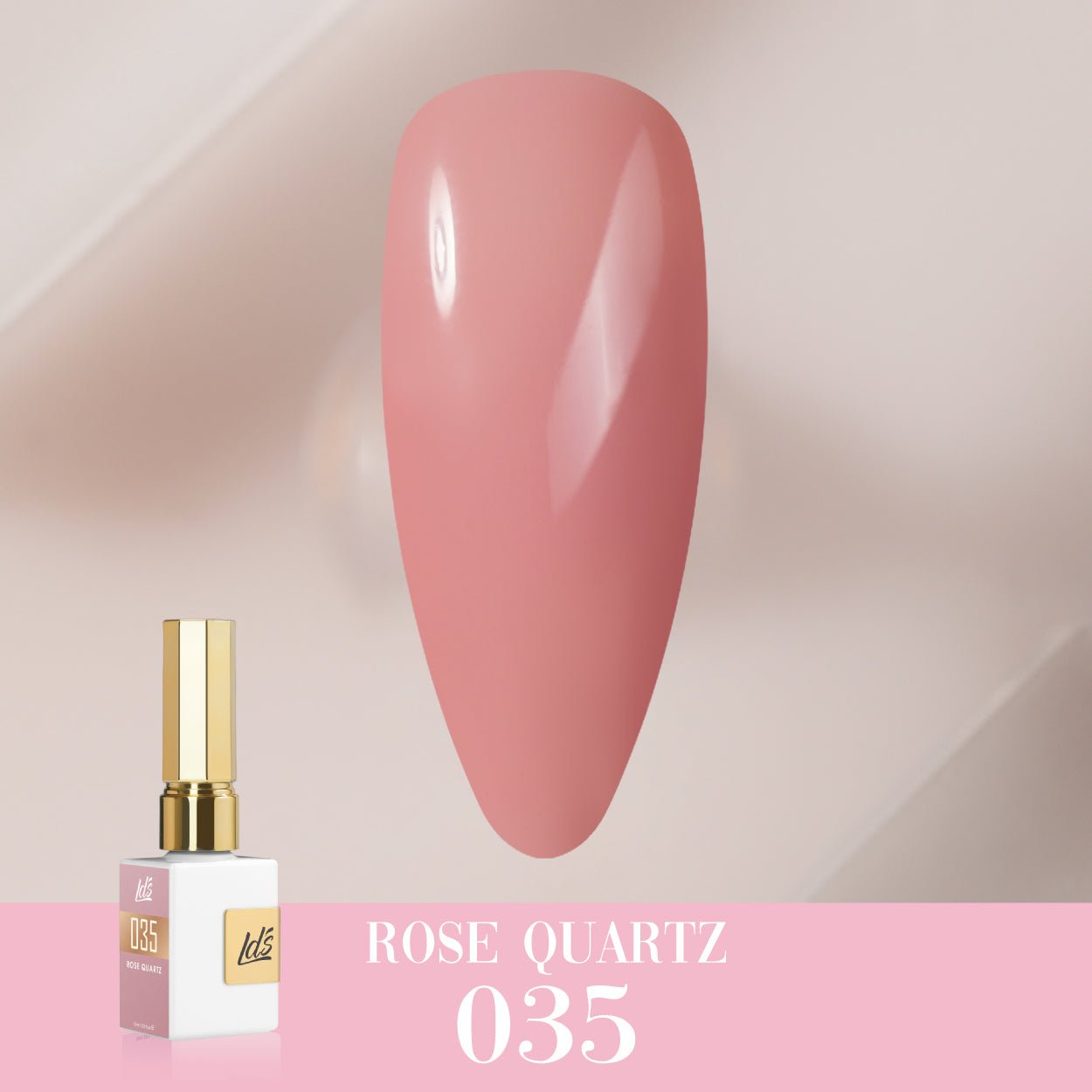 LDS Color Craze Gel Nail Polish - 035 Rose Quartz - 0.5oz - DTK Nail Supply