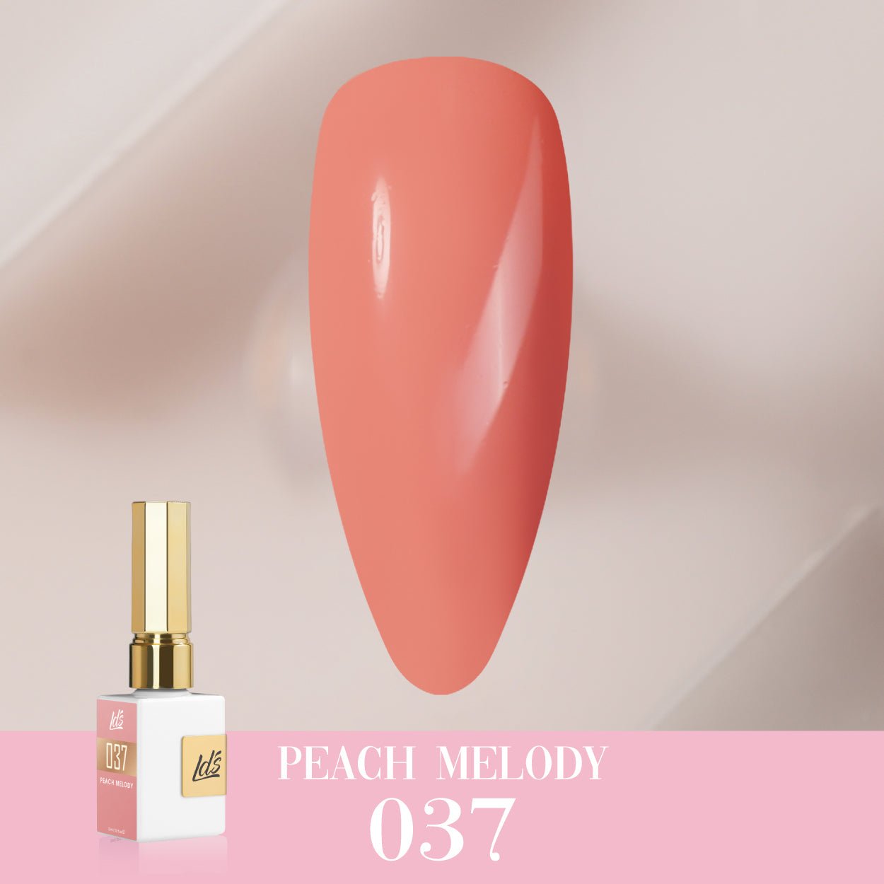 LDS Color Craze Gel Nail Polish - 037 Peach Melody - 0.5oz - DTK Nail Supply