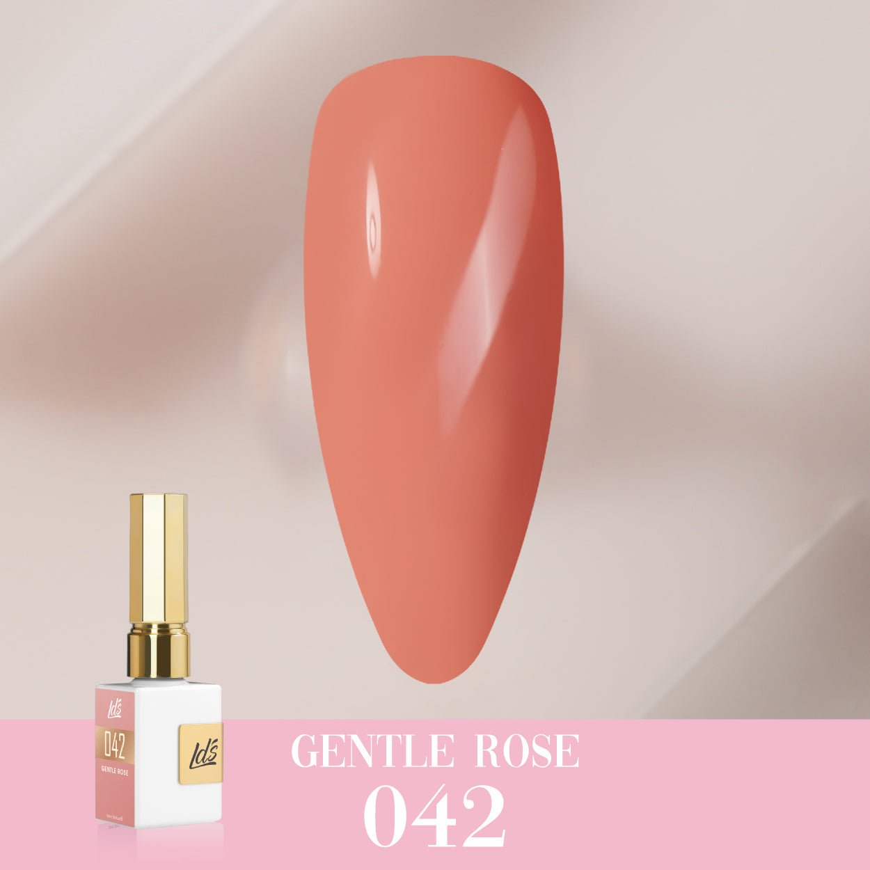 LDS Color Craze Gel Nail Polish - 042 Gentle Rose - 0.5oz - DTK Nail Supply