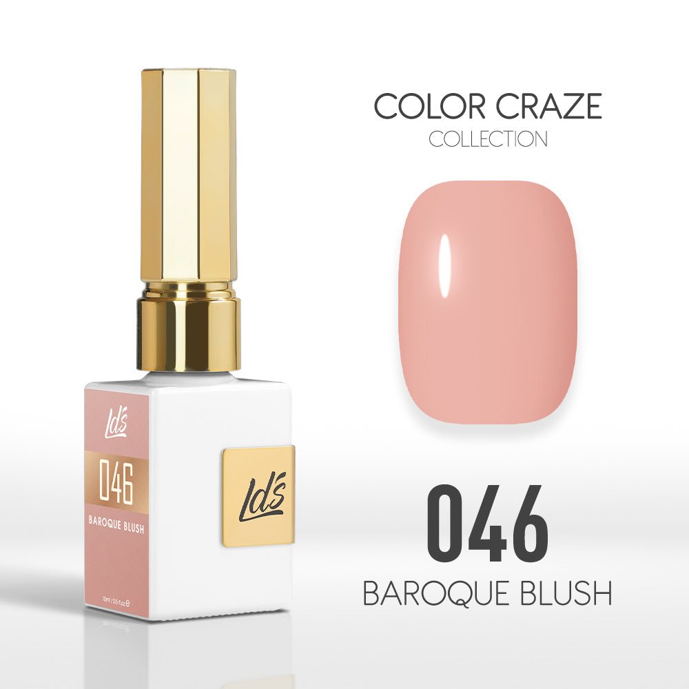 LDS Color Craze Gel Nail Polish - 046 Baroque Blush - 0.5oz - DTK Nail Supply