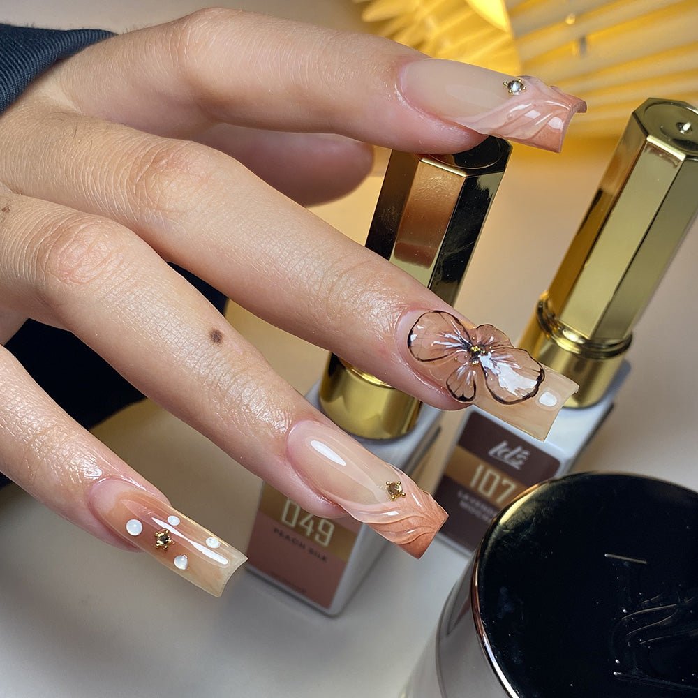 LDS Color Craze Gel Nail Polish - 049 Peach Silk - 0.5oz - DTK Nail Supply