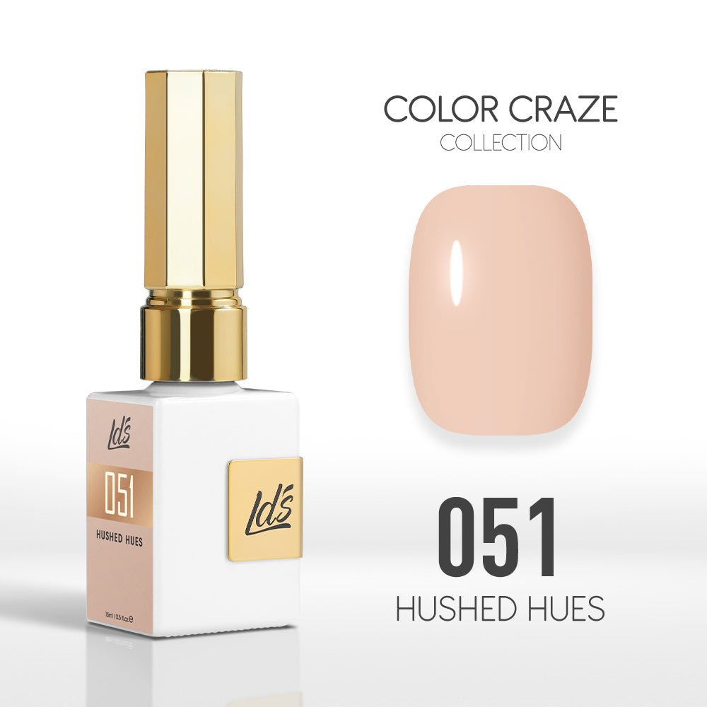 LDS Color Craze Gel Nail Polish - 051 Hushed Hues - 0.5oz - DTK Nail Supply