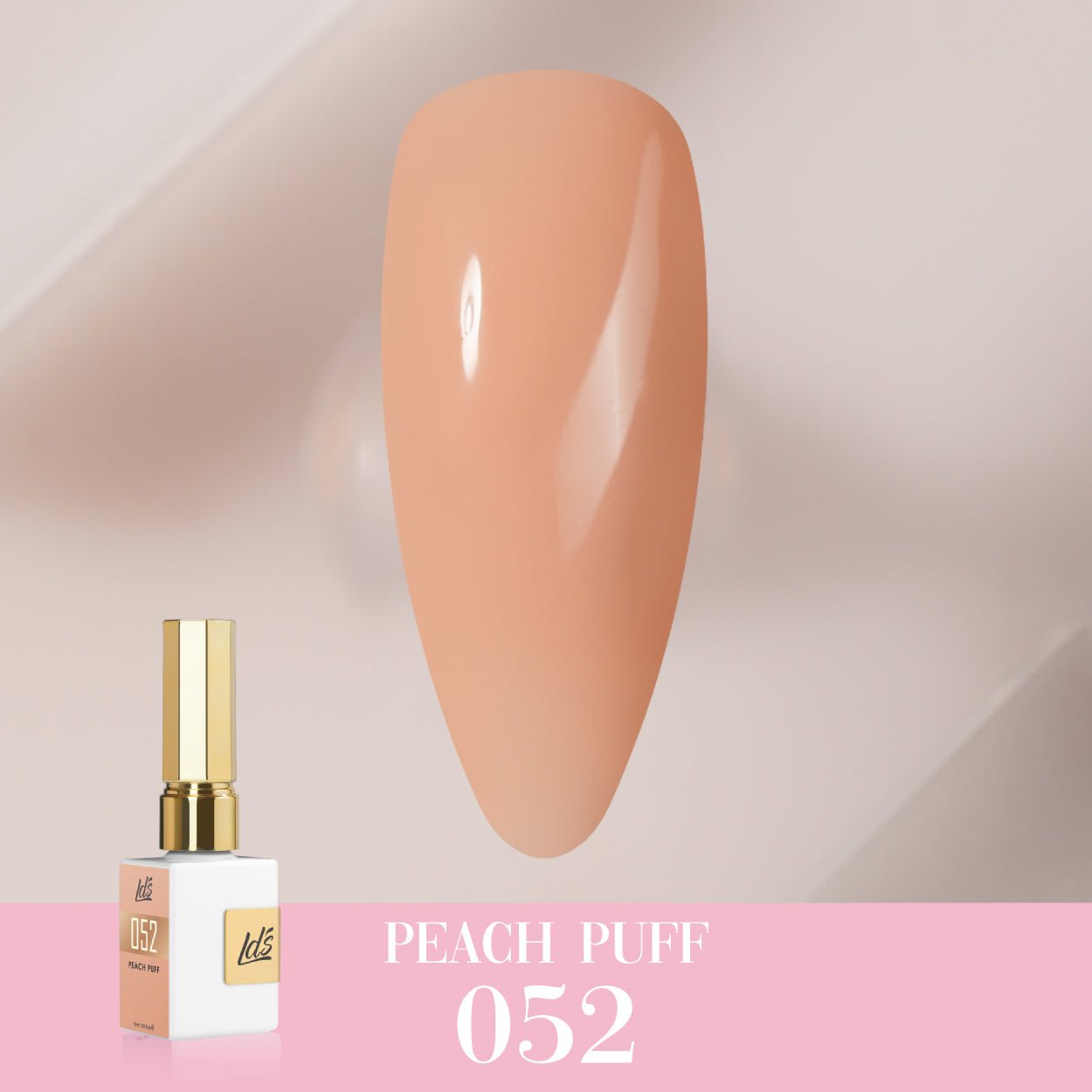 LDS Color Craze Gel Nail Polish - 052 Peach Puff - 0.5oz - DTK Nail Supply