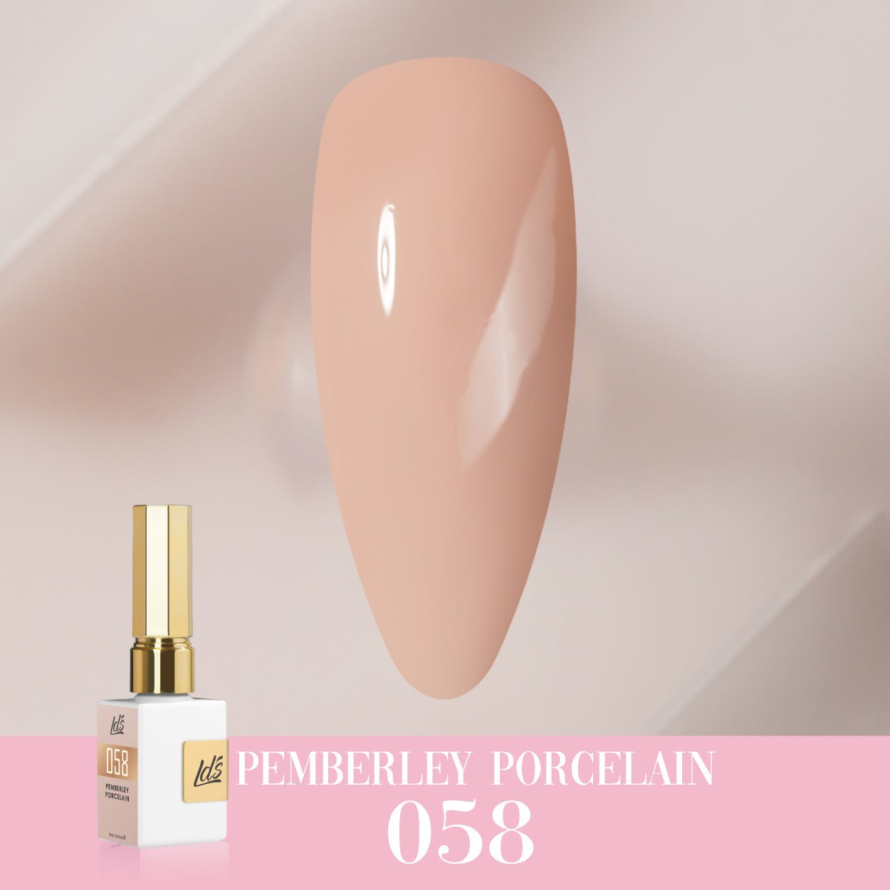 LDS Color Craze Gel Nail Polish - 058 Pemberley Porcelain - 0.5oz - DTK Nail Supply