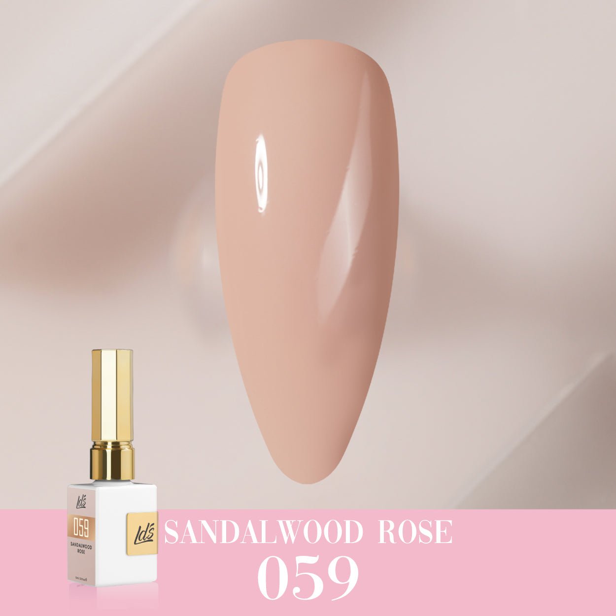 LDS Color Craze Gel Nail Polish - 059 Sandalwood Rose - 0.5oz - DTK Nail Supply