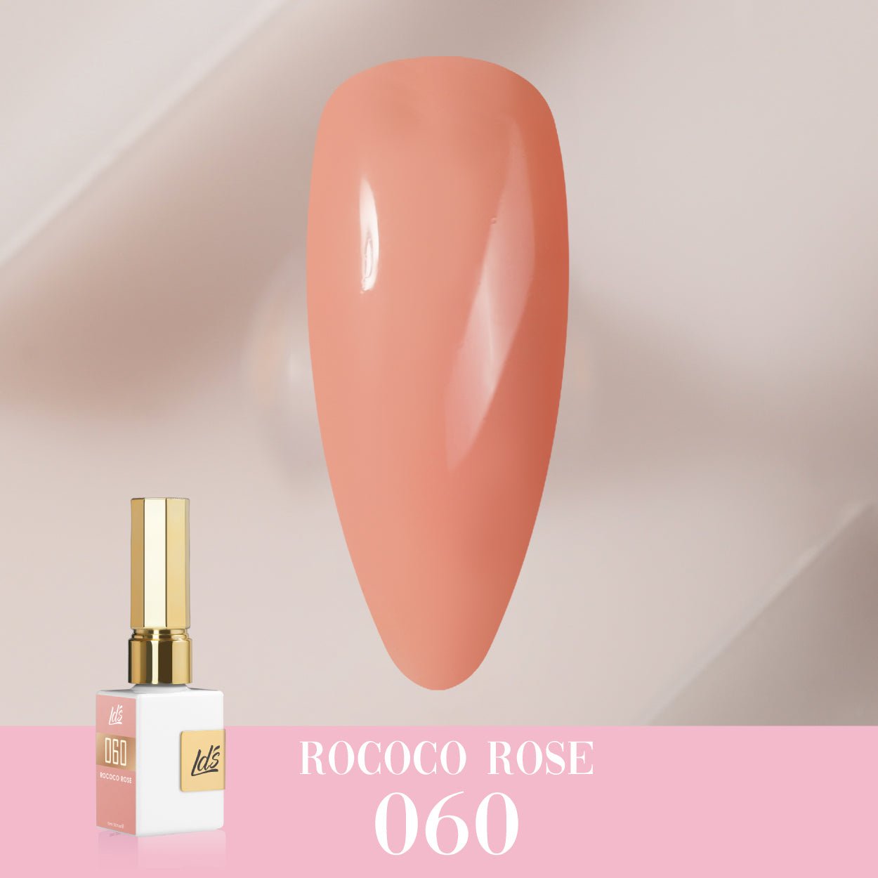 LDS Color Craze Gel Nail Polish - 060 Rococo Rose - 0.5oz - DTK Nail Supply