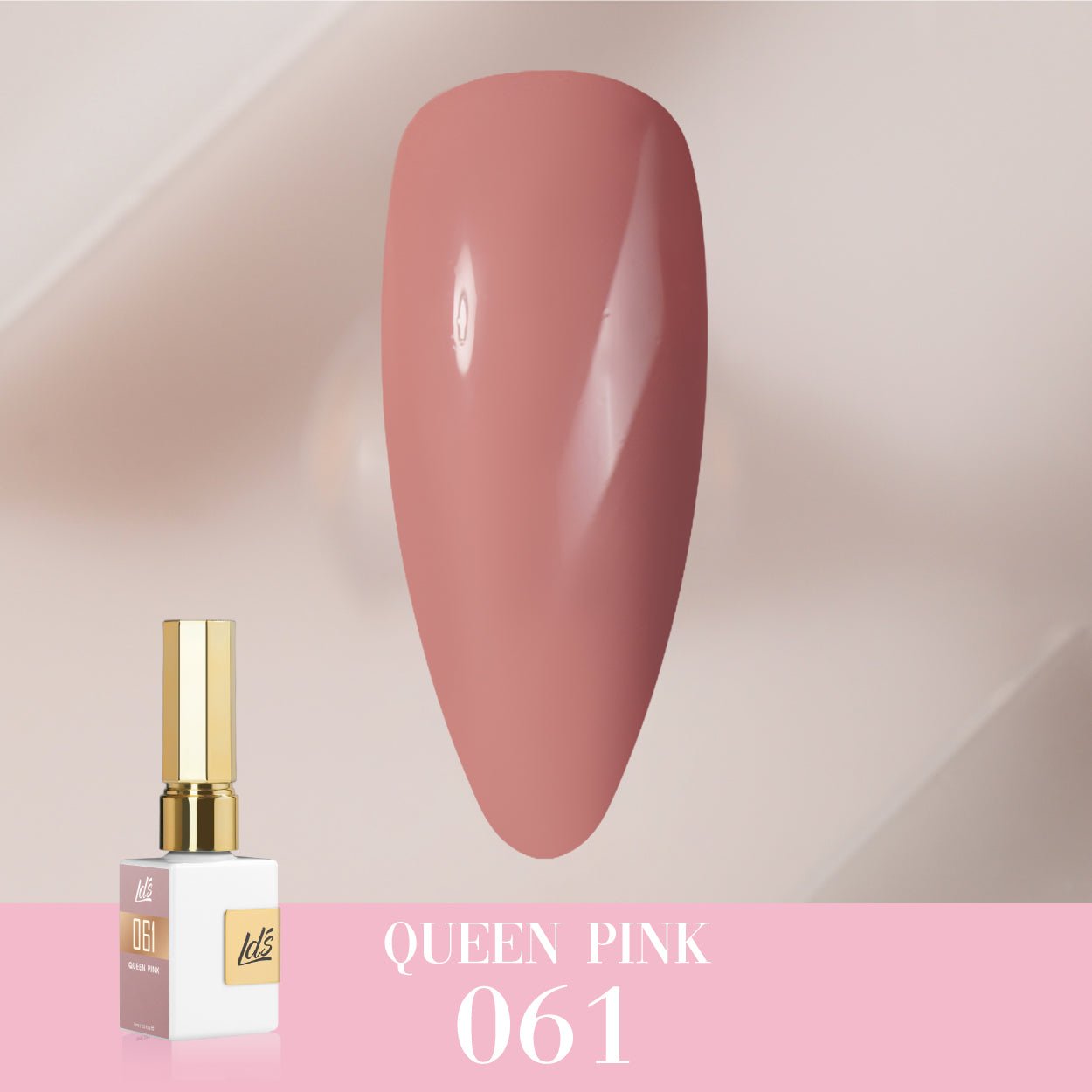 LDS Color Craze Gel Nail Polish - 061 Queen Pink - 0.5oz - DTK Nail Supply