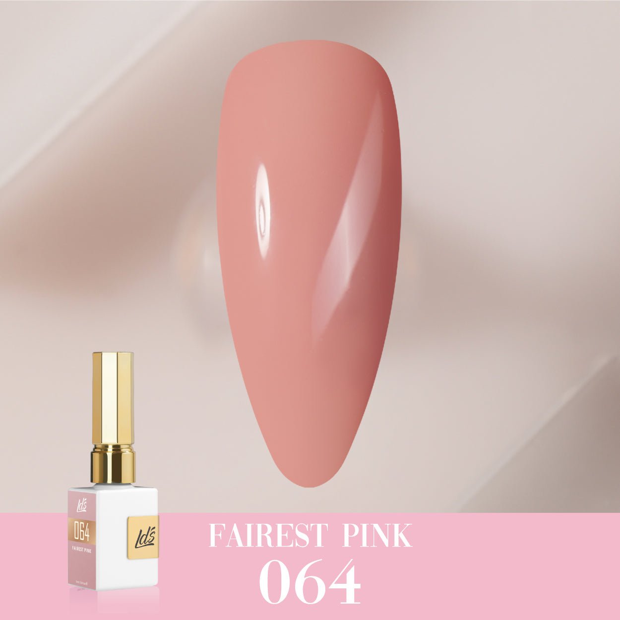 LDS Color Craze Gel Nail Polish - 064 Fairest Pink - 0.5oz - DTK Nail Supply