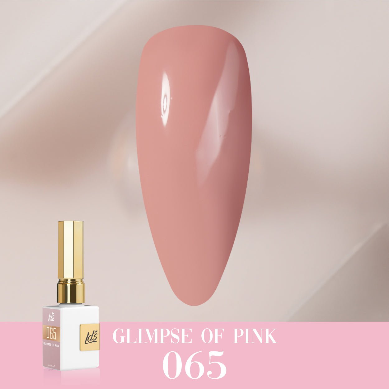 LDS Color Craze Gel Nail Polish - 065 Glimpse of Pink - 0.5oz - DTK Nail Supply