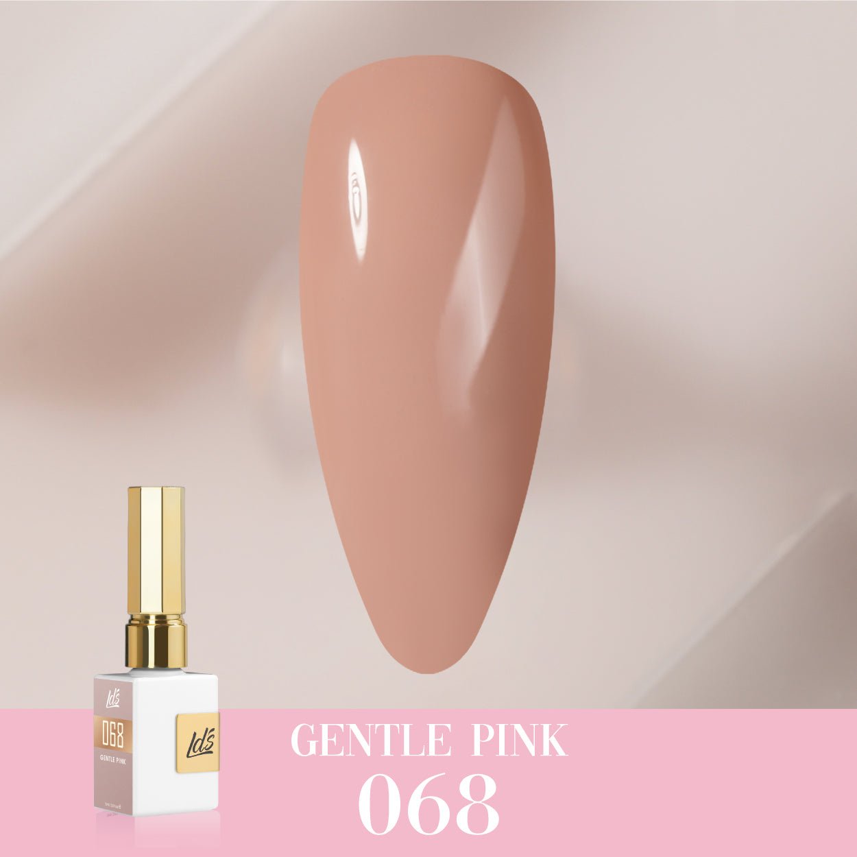 LDS Color Craze Gel Nail Polish - 068 Gentle Pink - 0.5oz - DTK Nail Supply