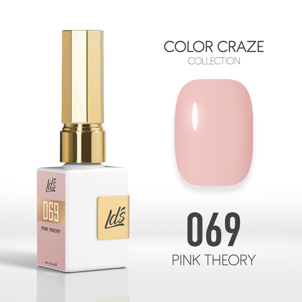 LDS Color Craze Gel Nail Polish - 069 Pink Theory - 0.5oz - DTK Nail Supply
