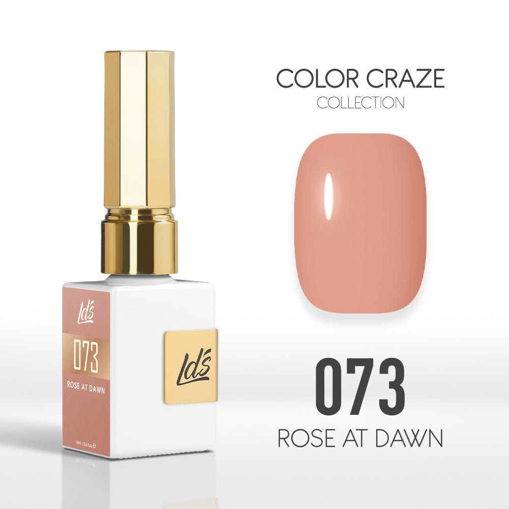 LDS Color Craze Gel Nail Polish - 073 Rose at Dawn - 0.5oz - DTK Nail Supply
