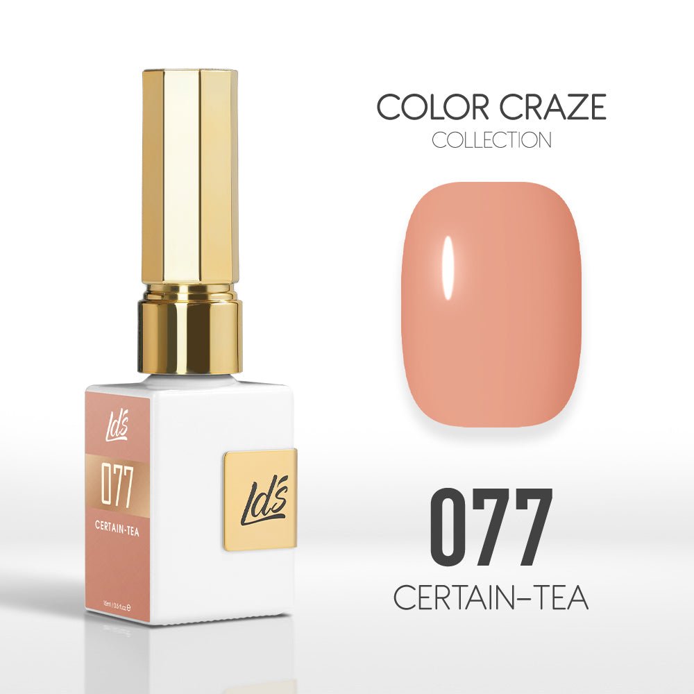 LDS Color Craze Gel Nail Polish - 077 Certain - tea - 0.5oz - DTK Nail Supply