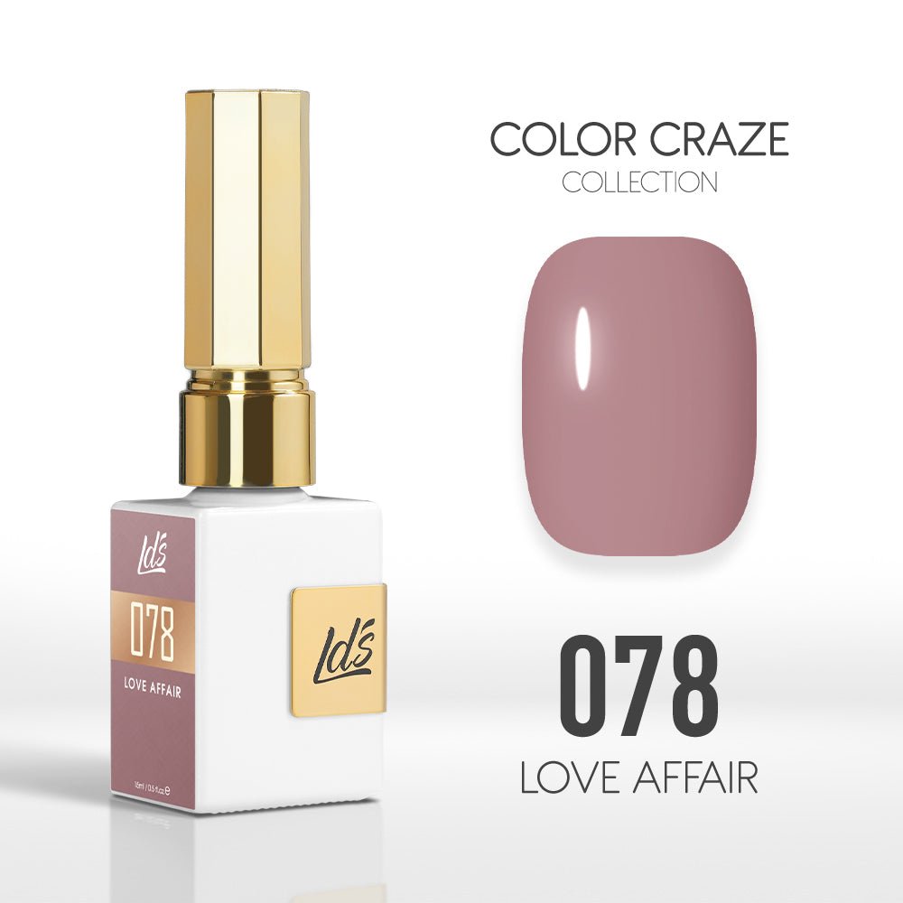 LDS Color Craze Gel Nail Polish - 078 Love Affair - 0.5oz - DTK Nail Supply