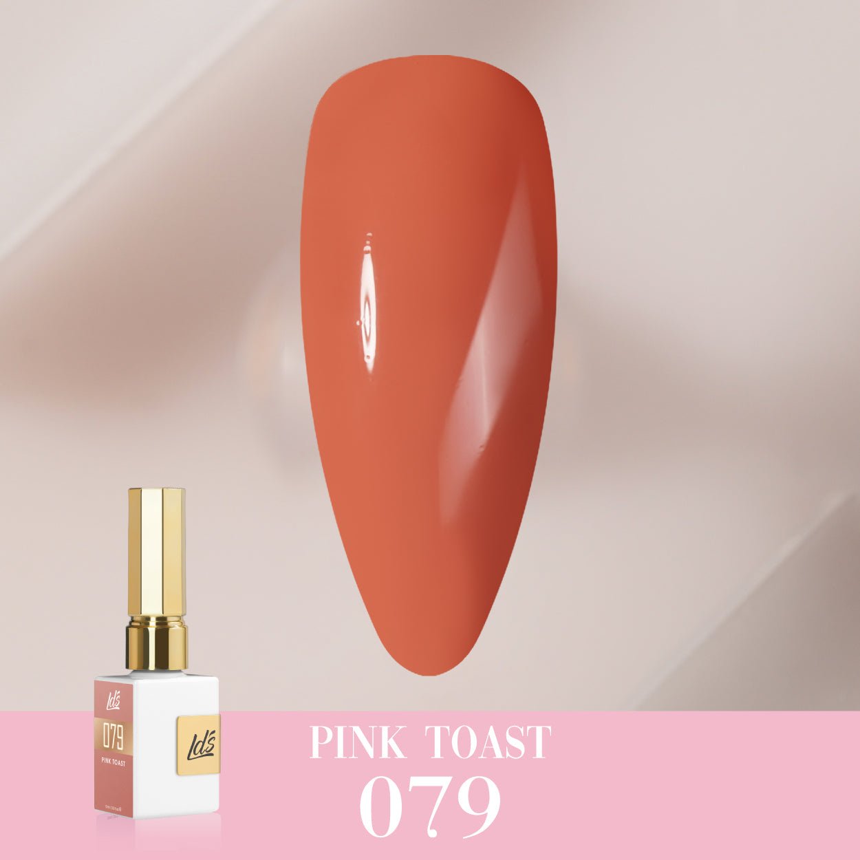 LDS Color Craze Gel Nail Polish - 079 Pink Toast - 0.5oz - DTK Nail Supply