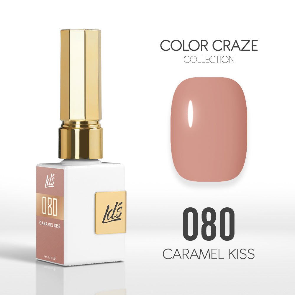 LDS Color Craze Gel Nail Polish - 080 Caramel Kiss - 0.5oz - DTK Nail Supply