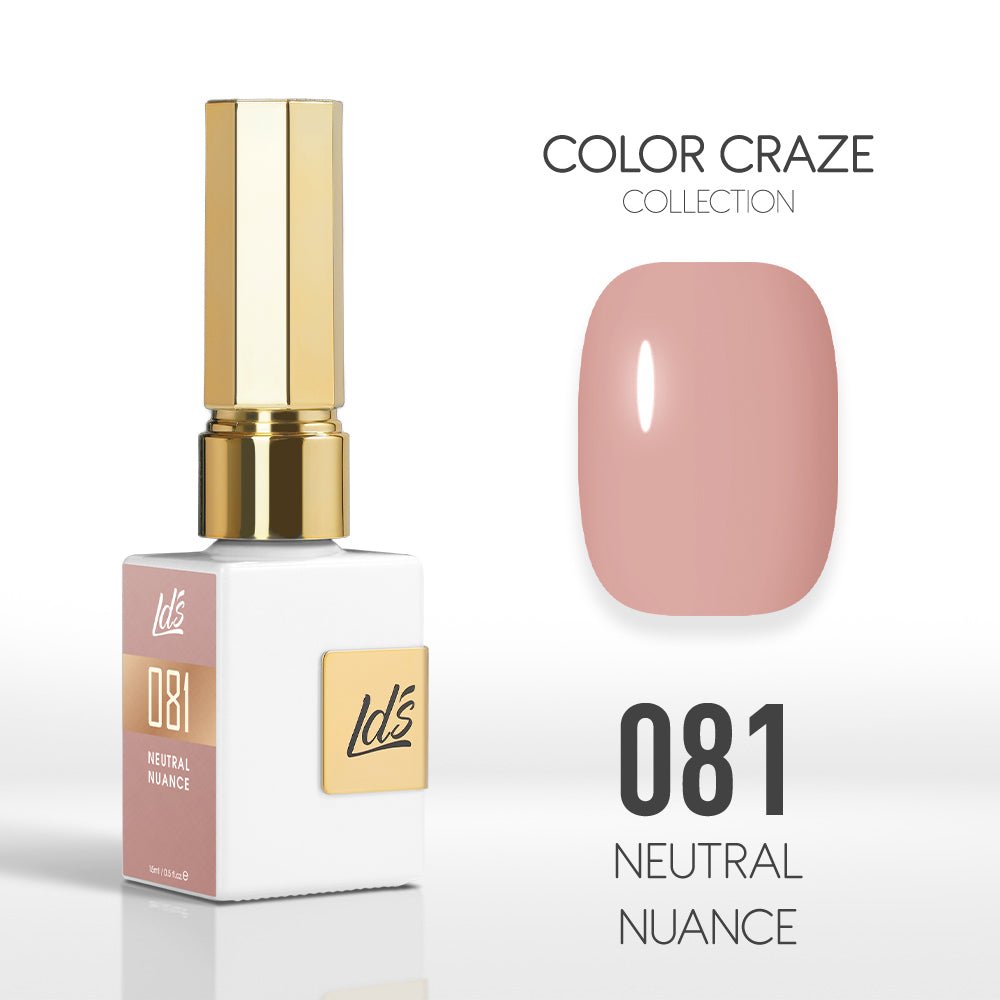 LDS Color Craze Gel Nail Polish - 081 Neutral Nuance - 0.5oz - DTK Nail Supply