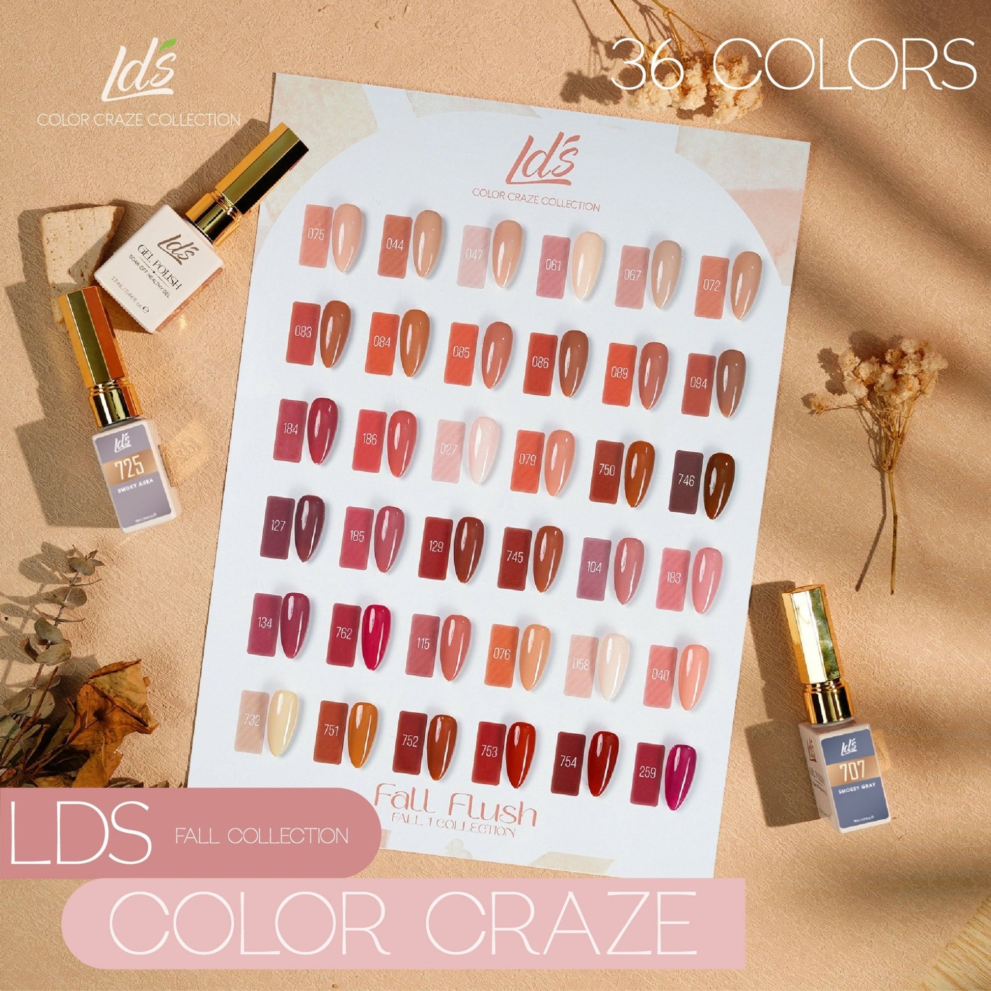 LDS Color Craze Gel Nail Polish - 084 Caramel Pudding - 0.5oz - DTK Nail Supply