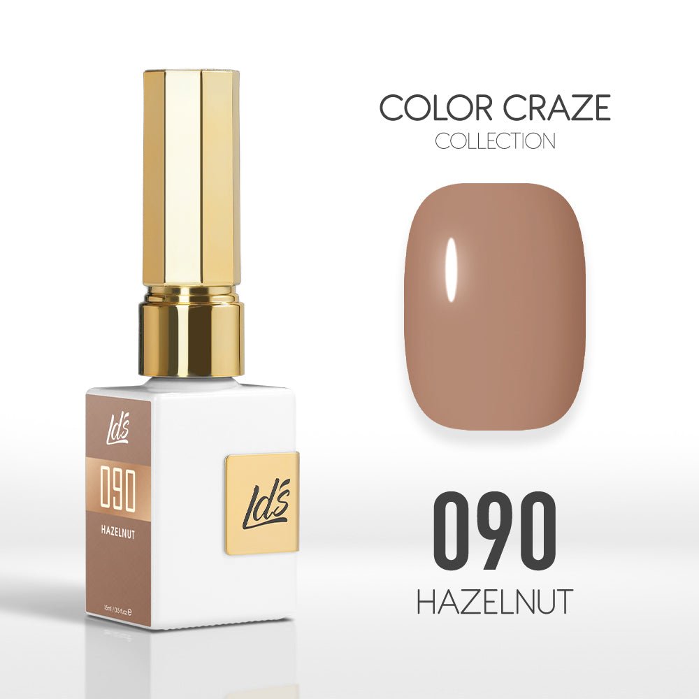 LDS Color Craze Gel Nail Polish - 090 Hazelnut - 0.5oz - DTK Nail Supply