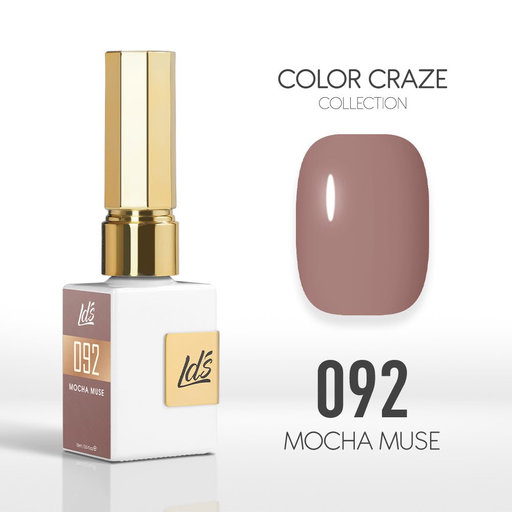 LDS Color Craze Gel Nail Polish - 092 Mocha Muse - 0.5oz - DTK Nail Supply