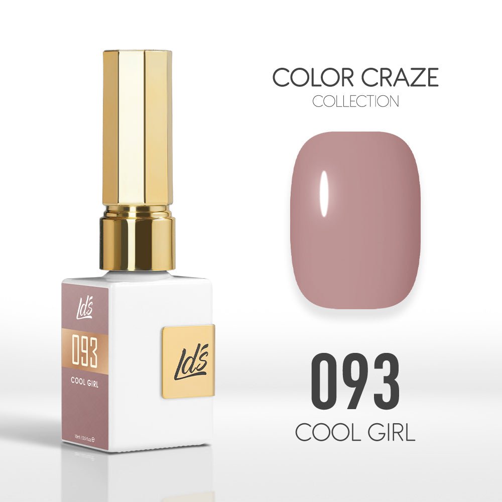LDS Color Craze Gel Nail Polish - 093 Cool Girl - 0.5oz - DTK Nail Supply