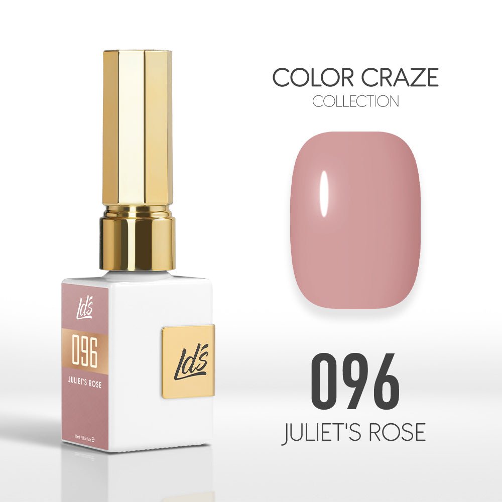 LDS Color Craze Gel Nail Polish - 096 Juliet's Rose - 0.5oz - DTK Nail Supply