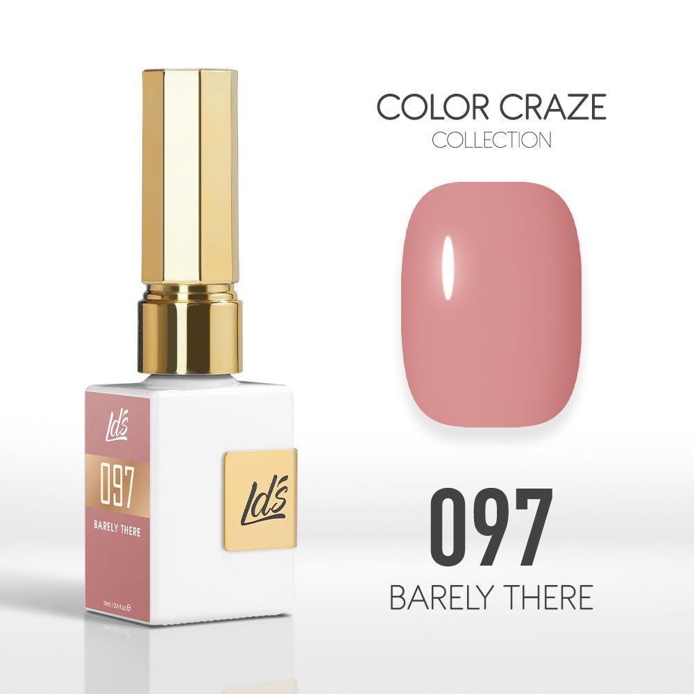 LDS Color Craze Gel Nail Polish - 097 Barely There - 0.5oz - DTK Nail Supply