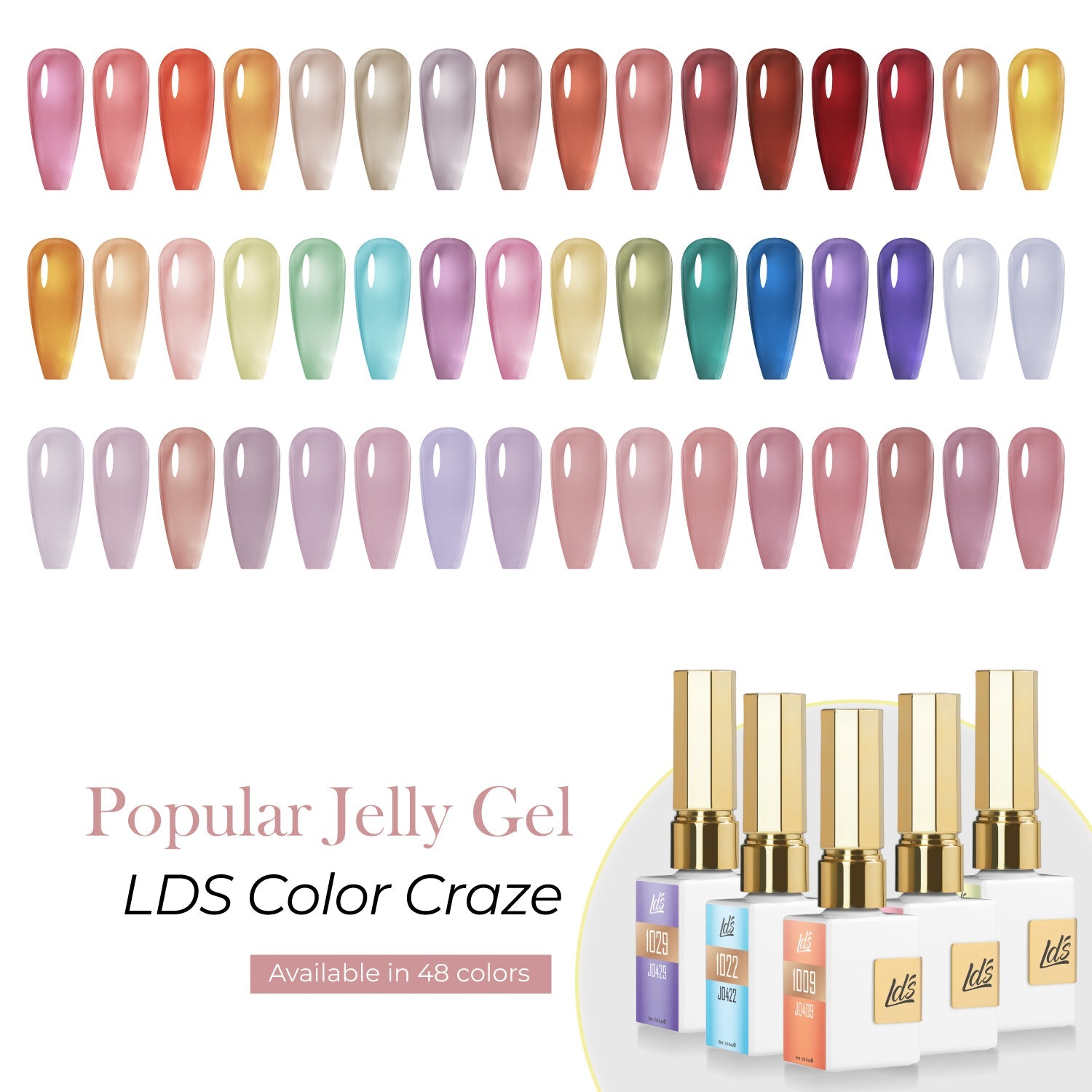 LDS Color Craze Gel Nail Polish - 1019 - J0419 - 0.5oz - DTK Nail Supply