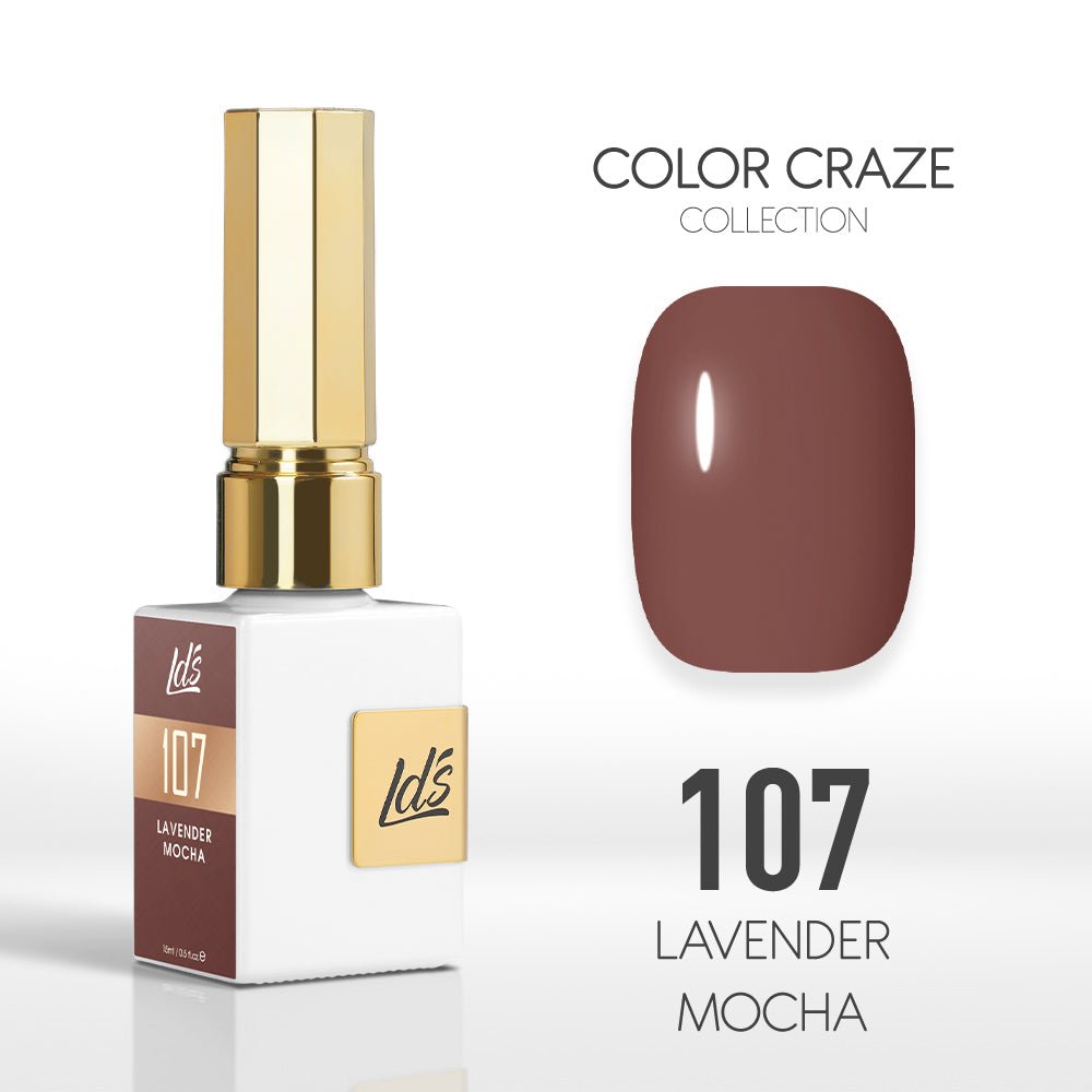 LDS Color Craze Gel Nail Polish - 107 Lavender Mocha - 0.5oz - DTK Nail Supply