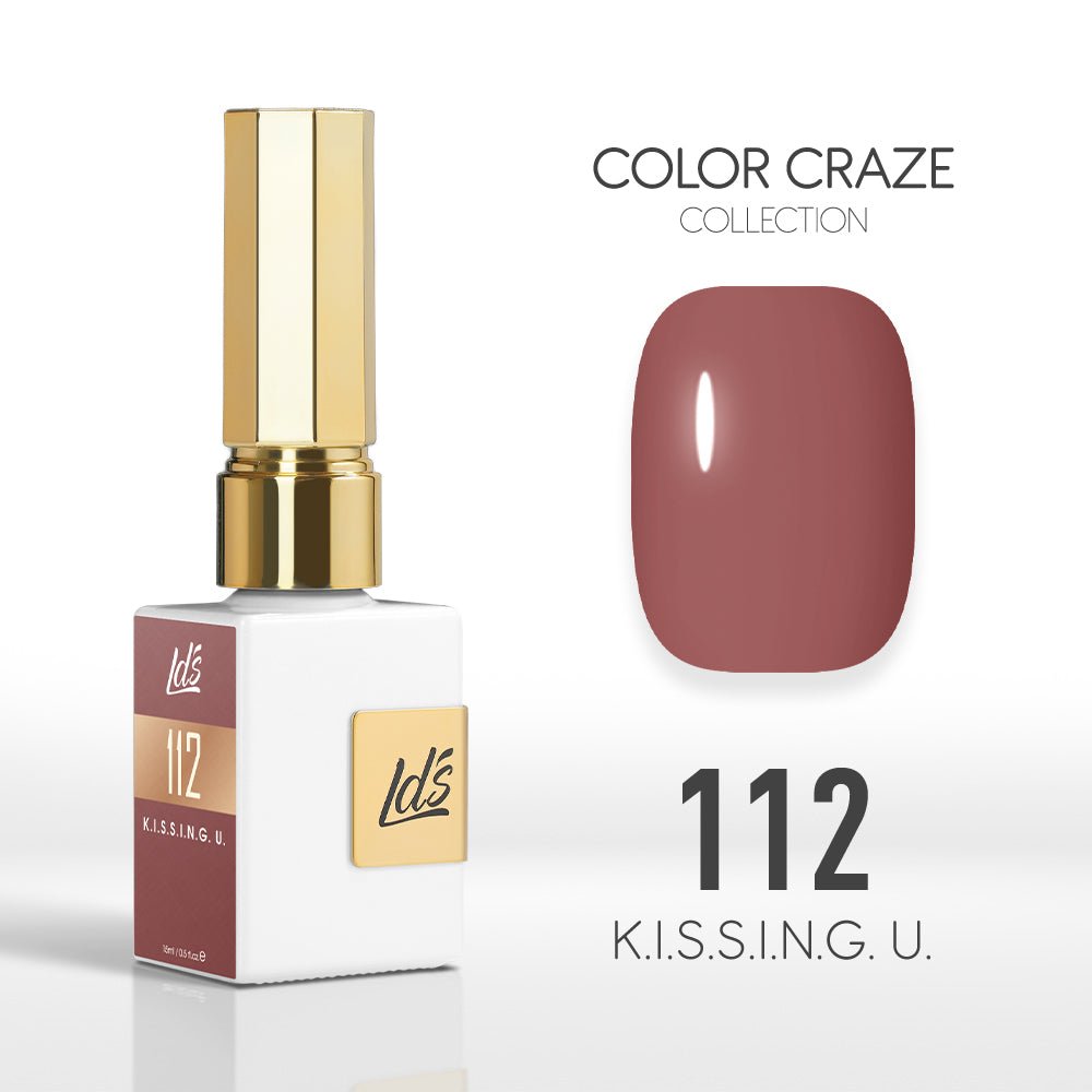 LDS Color Craze Gel Nail Polish - 112 K.I.S.S.I.N.G. U. - 0.5oz - DTK Nail Supply