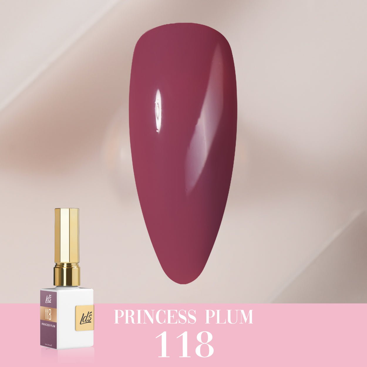 LDS Color Craze Gel Nail Polish - 118 Princess Plum - 0.5oz - DTK Nail Supply