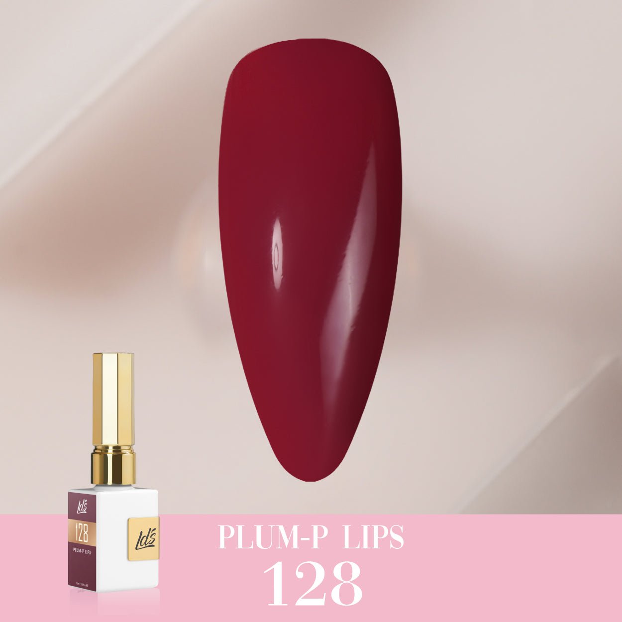 LDS Color Craze Gel Nail Polish - 128 Plum - p Lips - 0.5oz - DTK Nail Supply