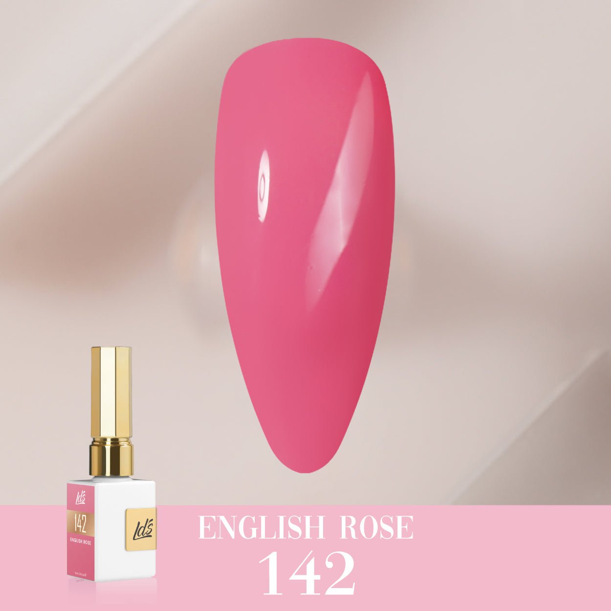 LDS Color Craze Gel Nail Polish - 142 English Rose - 0.5oz - DTK Nail Supply
