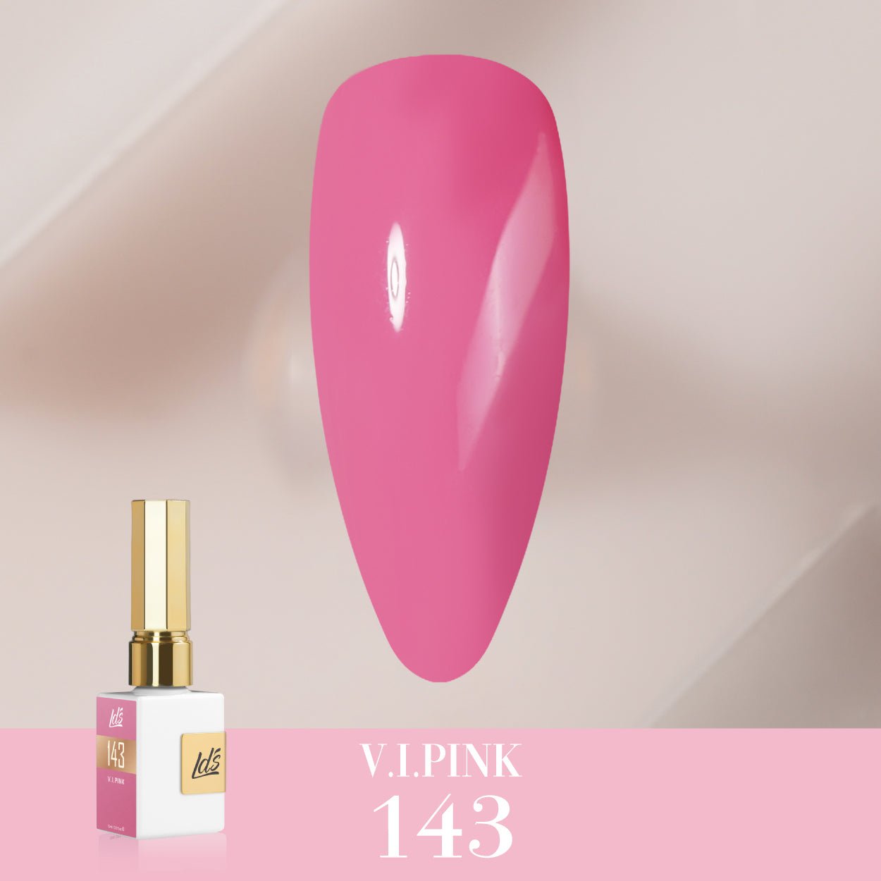 LDS Color Craze Gel Nail Polish - 143 V.I.Pink - 0.5oz - DTK Nail Supply