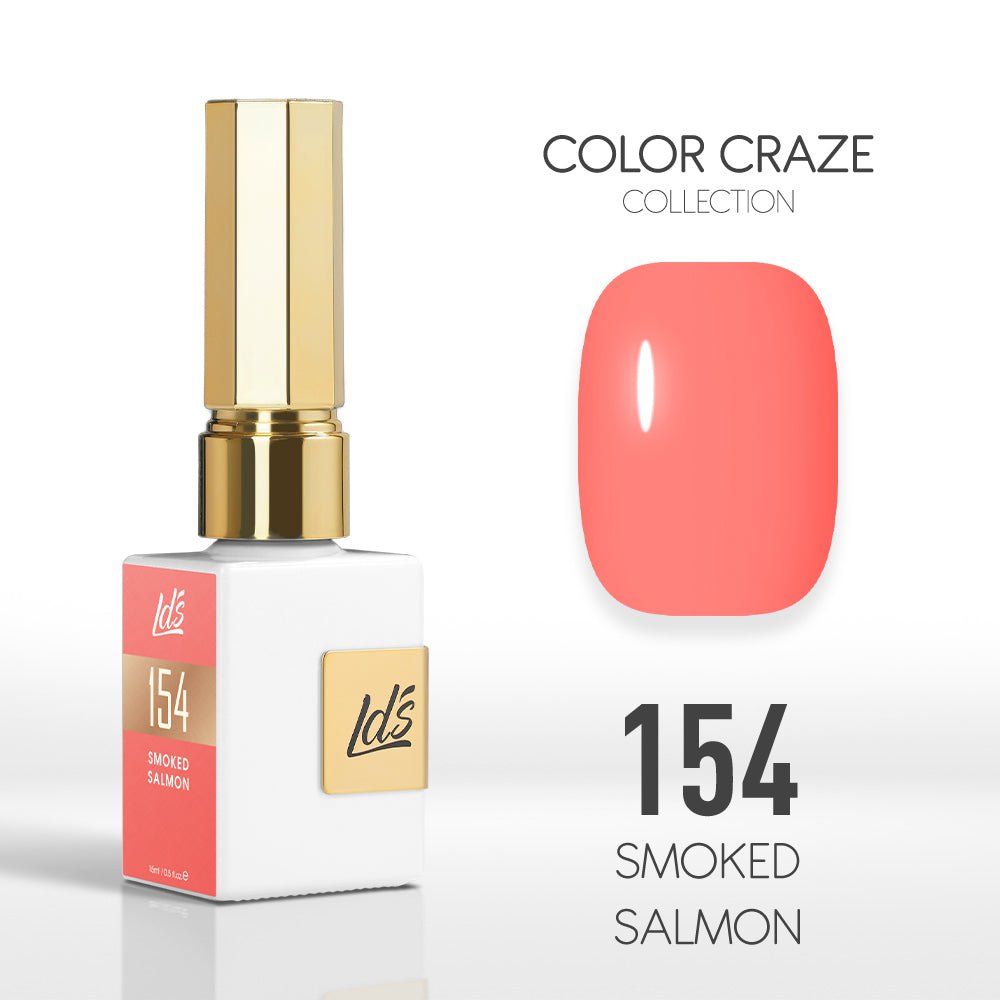 LDS Color Craze Gel Nail Polish - 154 Smoked Salmon - 0.5oz - DTK Nail Supply
