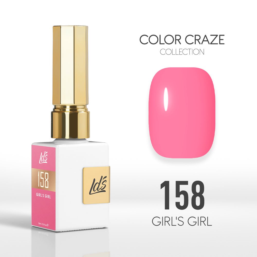LDS Color Craze Gel Nail Polish - 158 Girl's Girl - 0.5oz - DTK Nail Supply