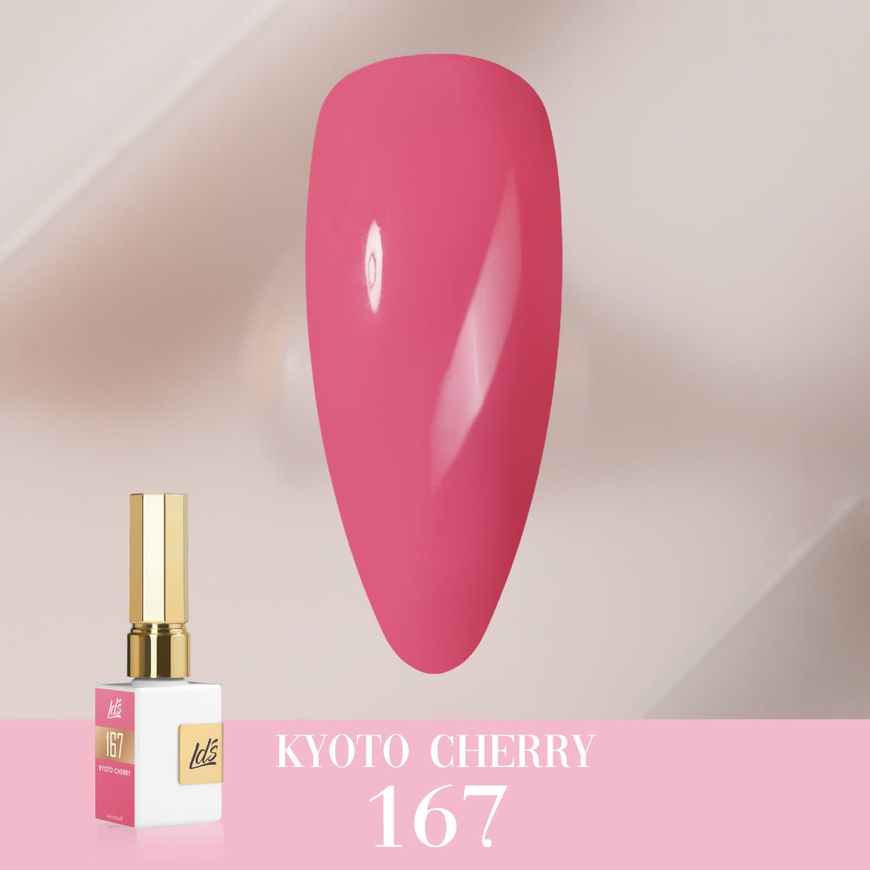 LDS Color Craze Gel Nail Polish - 167 Kyoto Cherry - 0.5oz - DTK Nail Supply