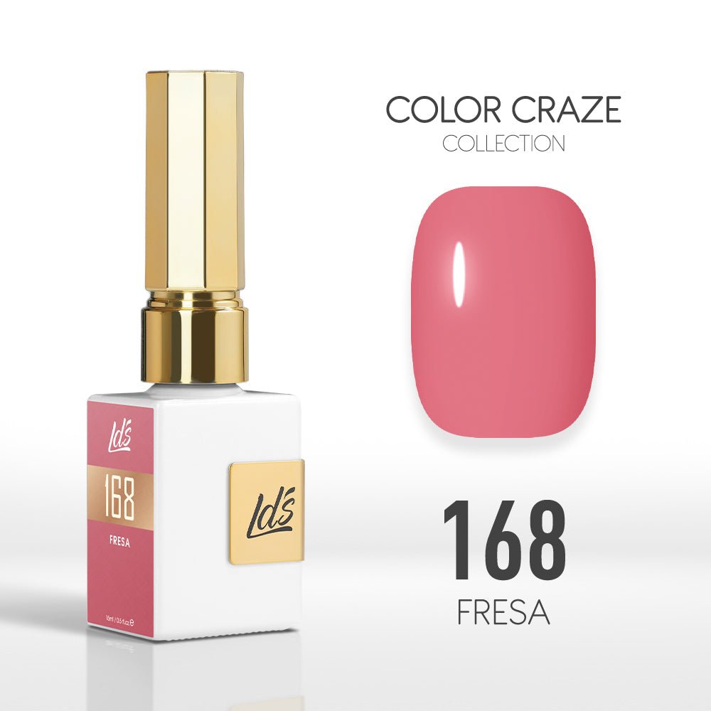 LDS Color Craze Gel Nail Polish - 168 Fresa - 0.5oz - DTK Nail Supply
