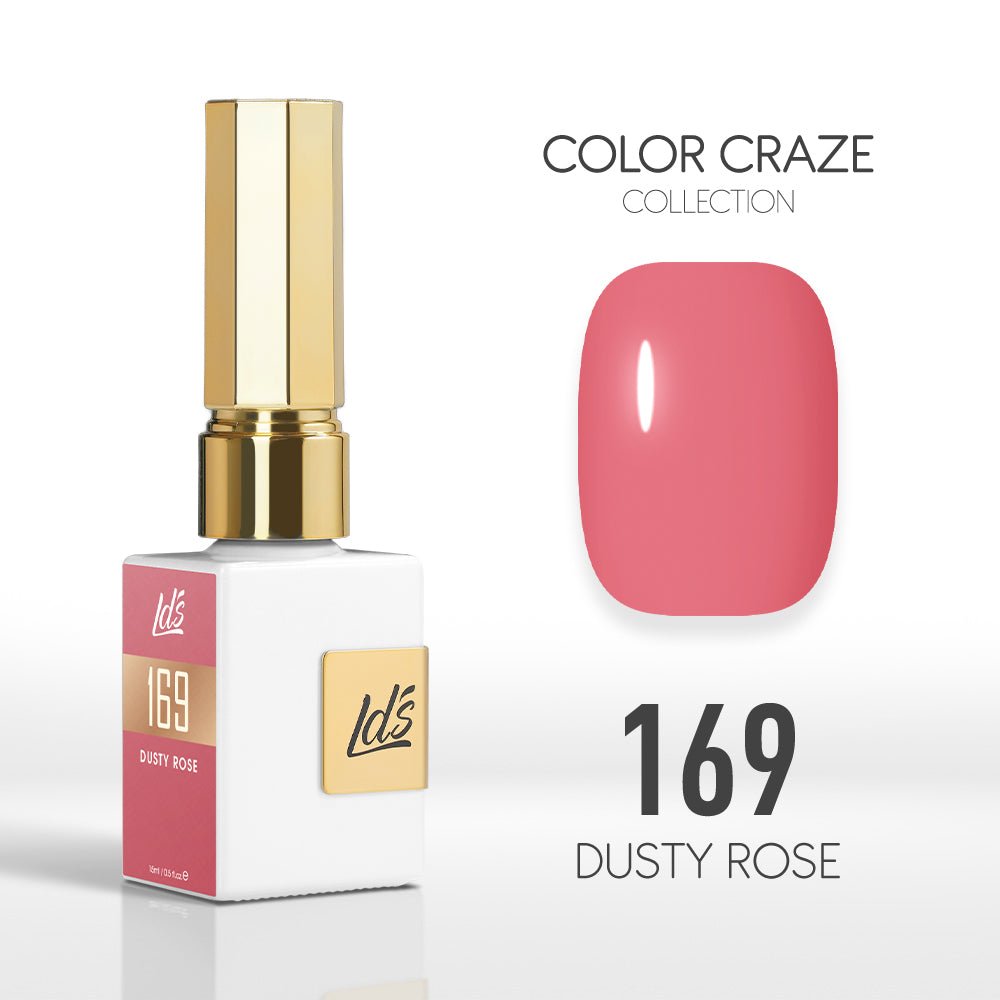 LDS Color Craze Gel Nail Polish - 169 Dusty Rose - 0.5oz - DTK Nail Supply