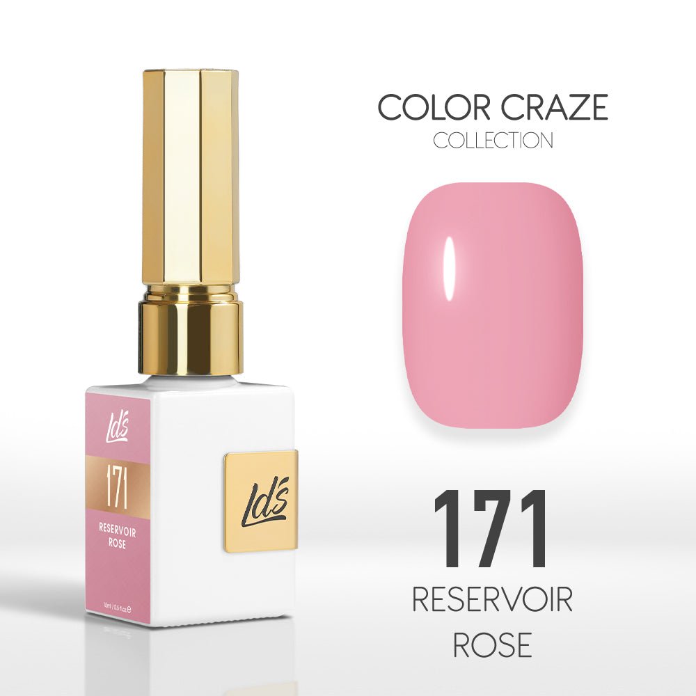 LDS Color Craze Gel Nail Polish - 171 Reservoir Rose - 0.5oz - DTK Nail Supply