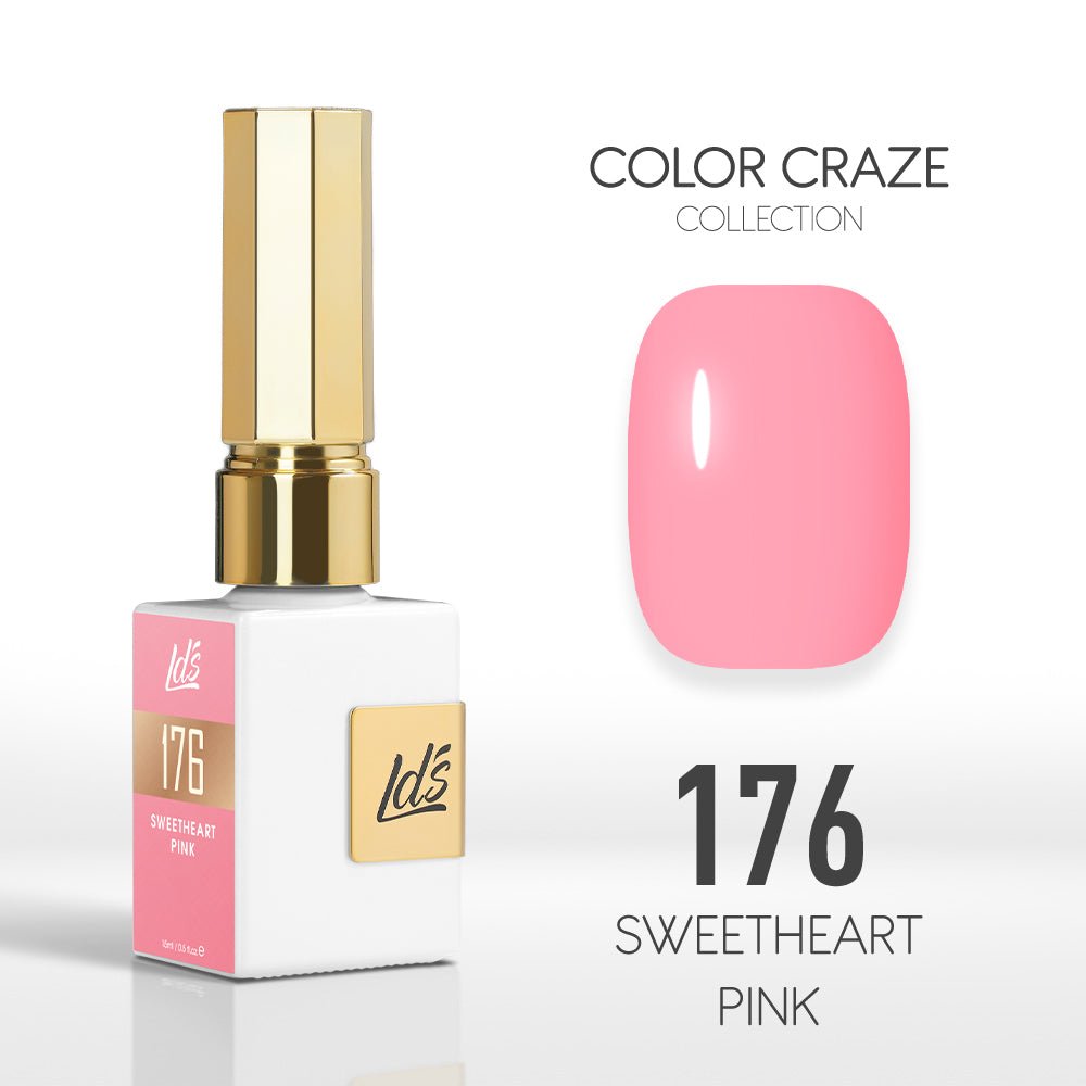 LDS Color Craze Gel Nail Polish - 176 Sweetheart Pink - 0.5oz - DTK Nail Supply