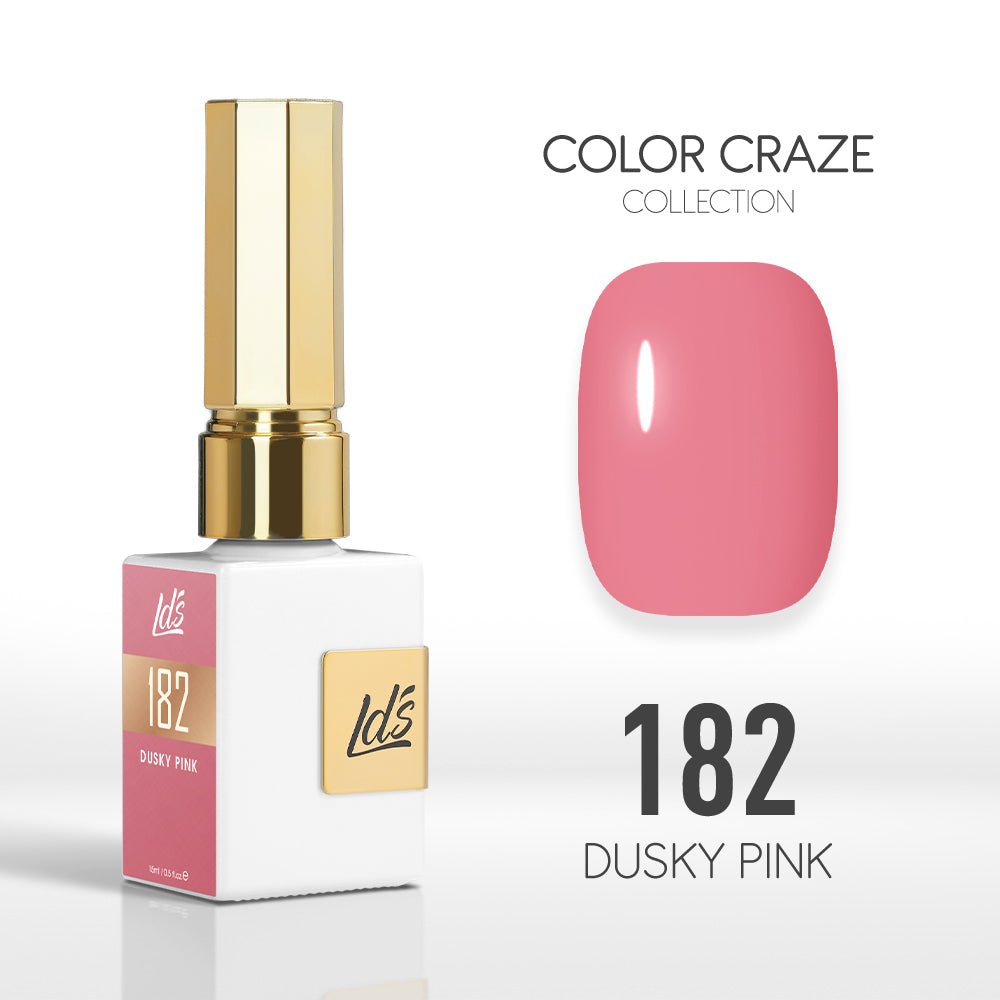 LDS Color Craze Gel Nail Polish - 182 Dusky Pink - 0.5oz - DTK Nail Supply