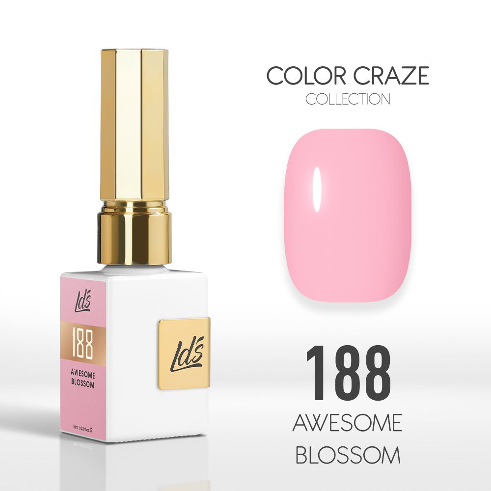 LDS Color Craze Gel Nail Polish - 188 Awesome Blossom - 0.5oz - DTK Nail Supply