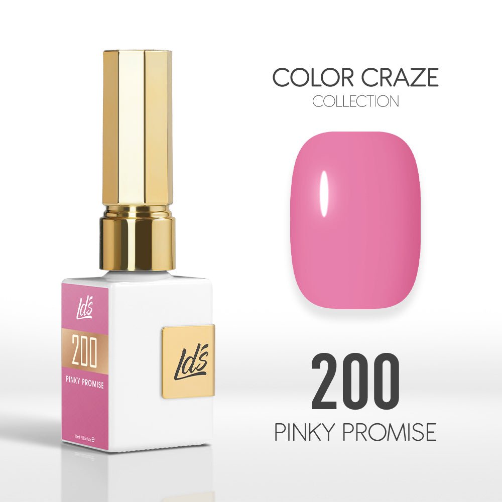 LDS Color Craze Gel Nail Polish - 200 Pinky Promise - 0.5oz - DTK Nail Supply