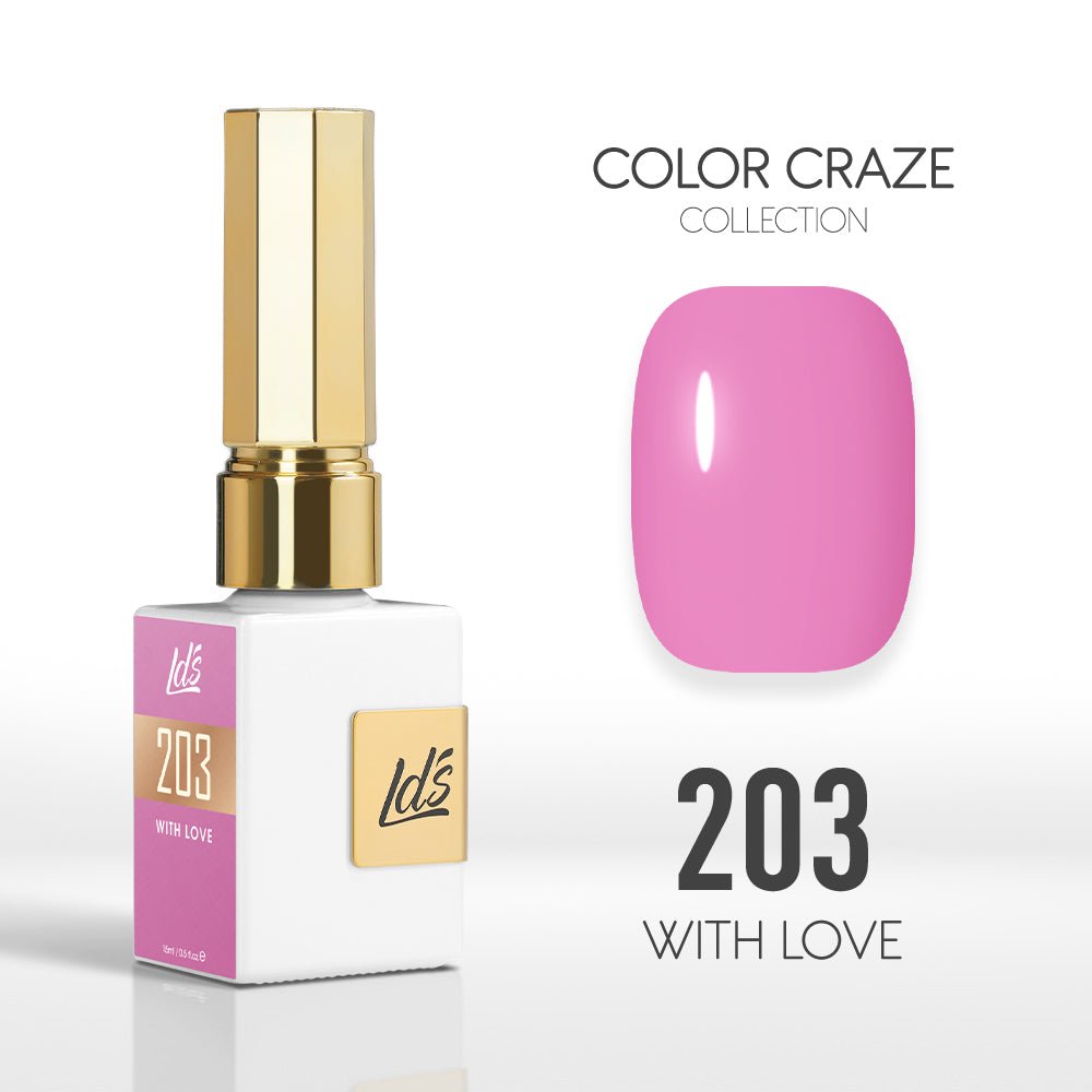 LDS Color Craze Gel Nail Polish - 203 With Love - 0.5oz - DTK Nail Supply