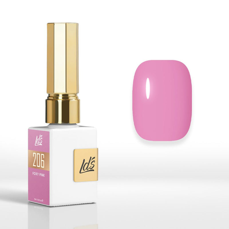 LDS Color Craze Gel Nail Polish - 206 Foxy Pink - 0.5oz - DTK Nail Supply